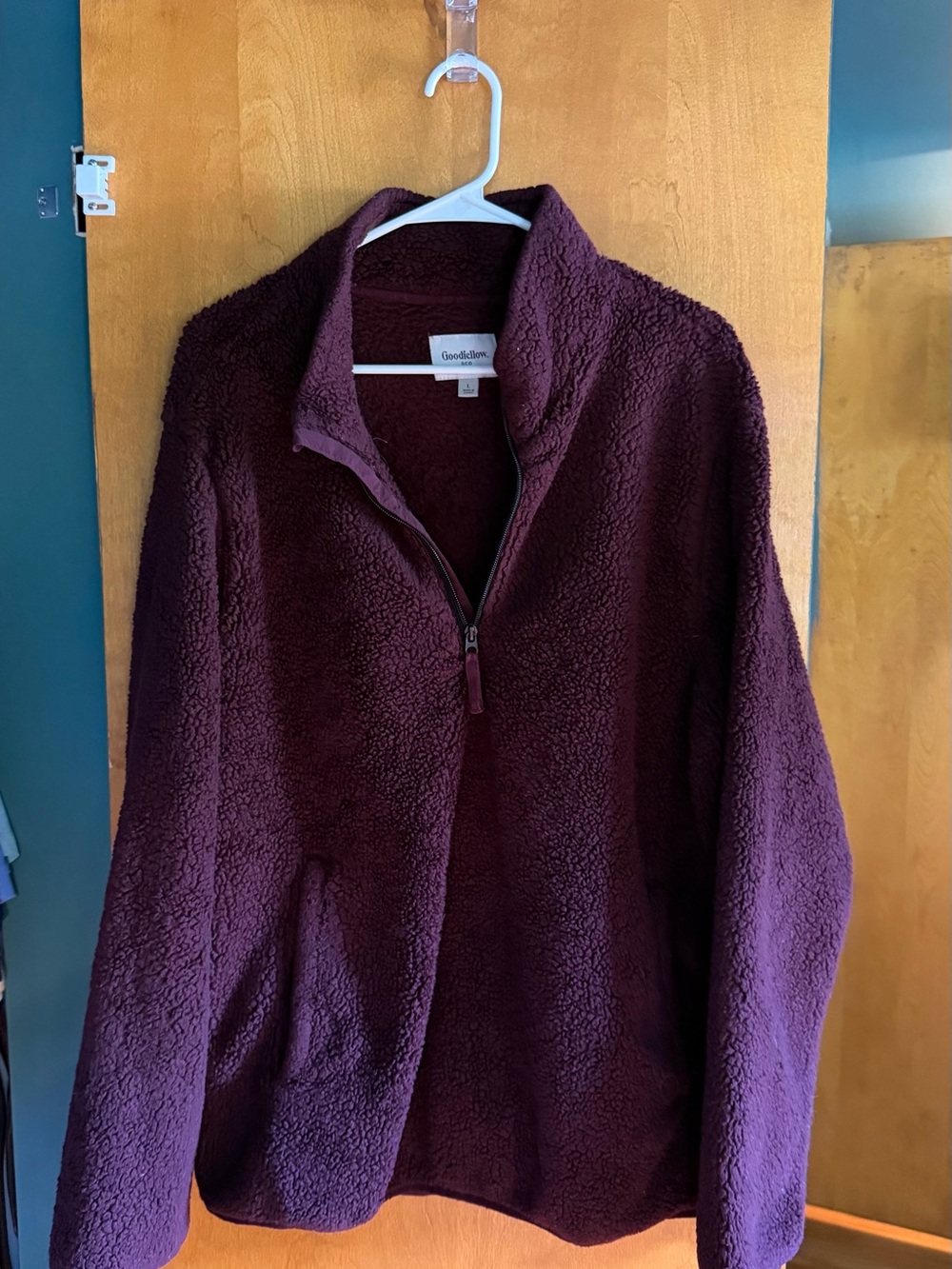 Goodfellow & Co Plush Quarter-Zip Jacket - Plum